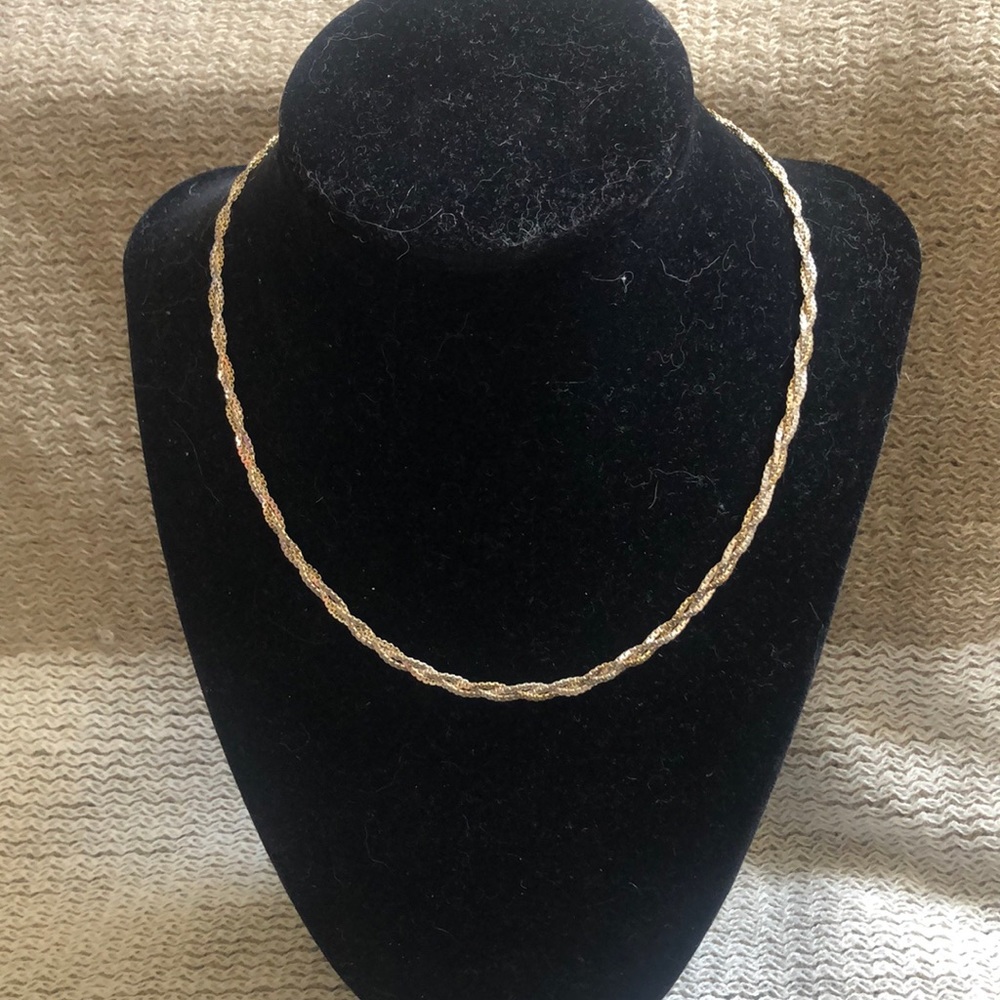 Vintage Sterling Silver Braided Necklace